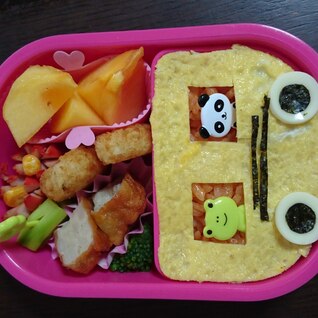 年少さんのキャラ弁☆園バス遠足弁当